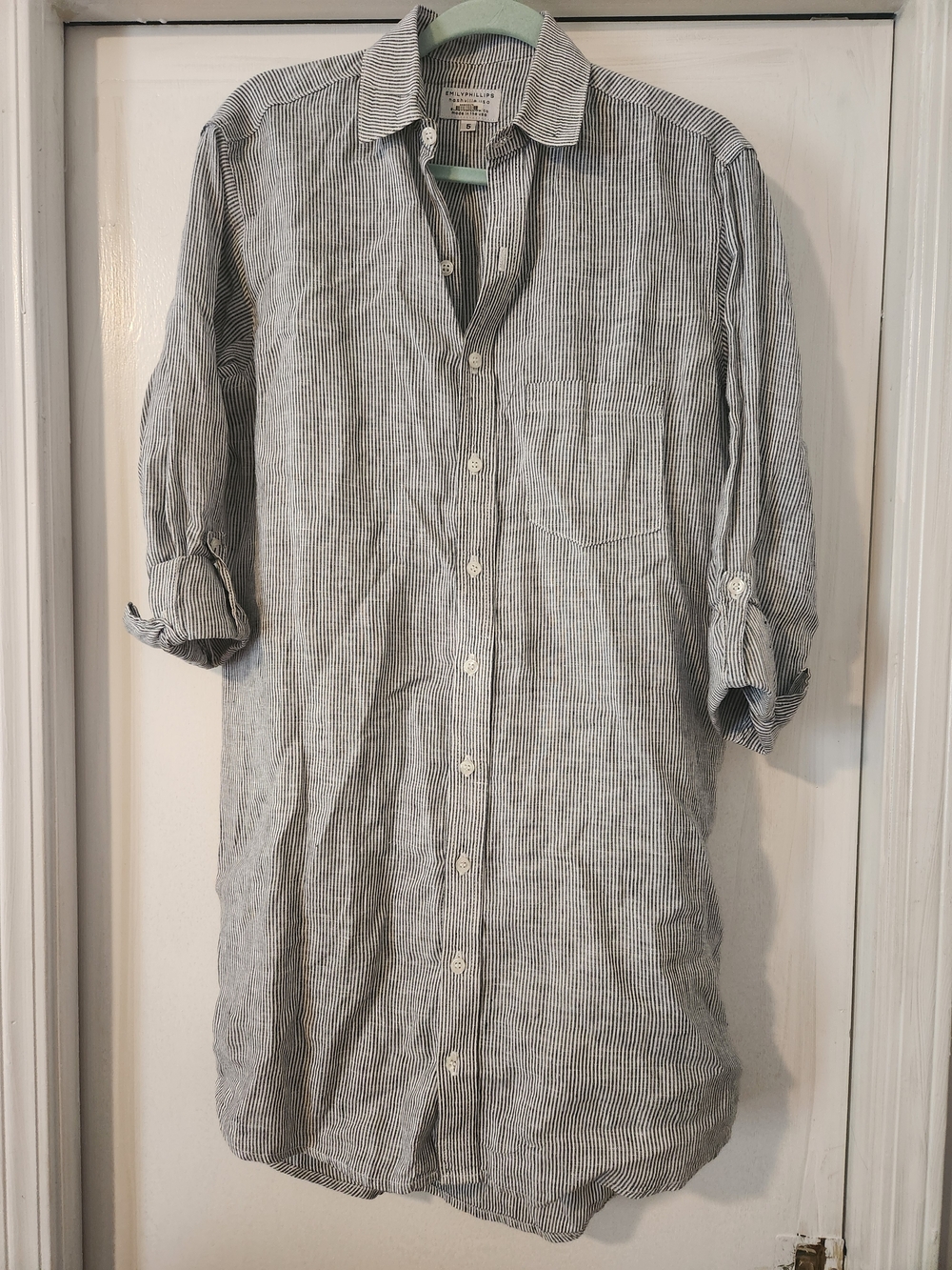 Emily Phillips Black and White Striped  Dress/tunic - Casual Button-Down